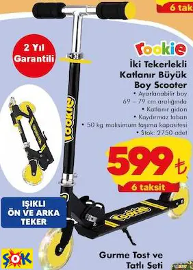 İKİ TEKERLEKLİ KATLANIR BÜYÜK BOY SCOOTER